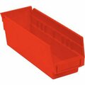 Akro-Mils Shelf Storage Bin, Plastic, Red, 24 PK 30120RED